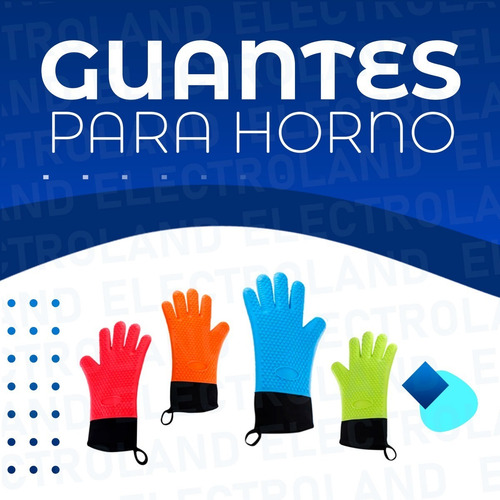 Imagen 2 de 10 de Manopla Guante Agarradera Para Horno De Silicona Temperatura