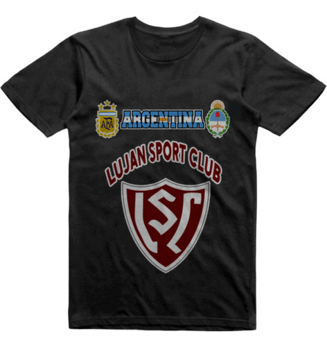 Remera Algodon Negra Lujan Sport Club Mendoza