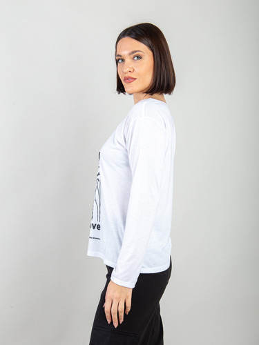 Remera Manga Larga Estampa Evelyn