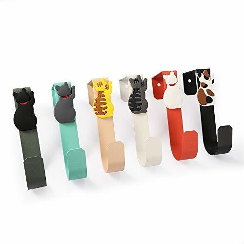 Pack 6 Gancho Para Puerta Colgar Ropa Abrigo Gorro Salon