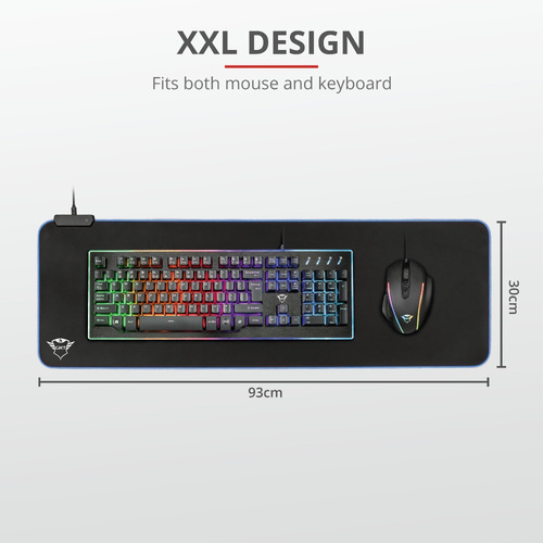 Pad Mouse Gamer Trust Gx 764 Xxl Glide-flex Iluminación