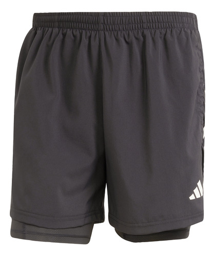 Shorts Own The Run Climacool 2 En 1 Con 5 Bolsillos Jn2670 A