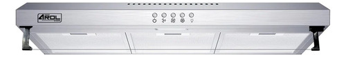 Combo Parrilla Y Campana 2 Quemadores Slim 60 Cm Acero Arol Color Gris