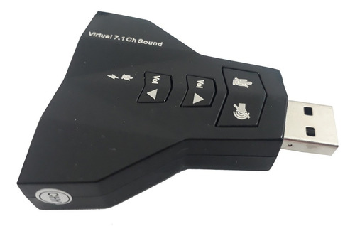 Imagem 5 de 5 de Placa De Audio (som) Usb Com Saida De Fone Duplo 7.1