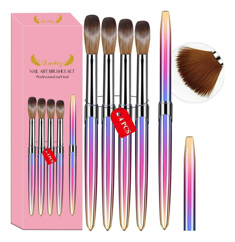 Conjunto De Pincéis De Manicure 4 Peças Conjunto De Pincéis