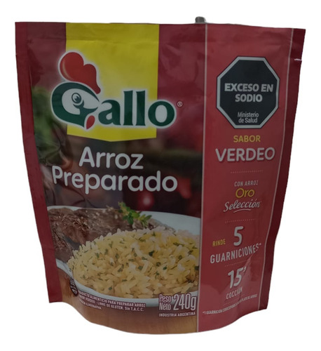 Gallo Arroz Preparado Sabor Verdeo 240 Gr Sin Tacc 