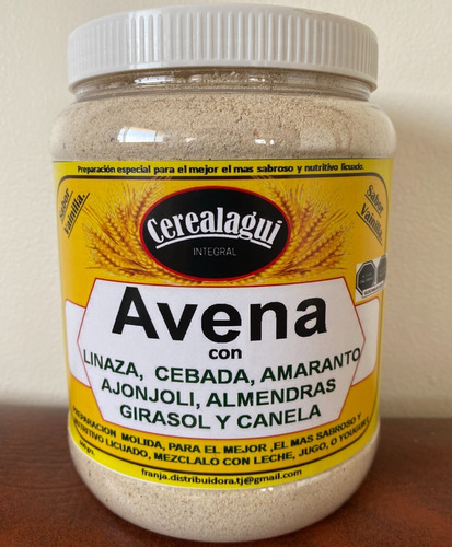 Avena, Linaza Y Otros Cereales En Polvo Para Licuado