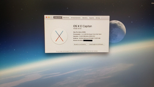 Imagem 5 de 6 de Mac Pro 2009 4.1 Octa Core 2.26 Ghz - 16gb Memoria 4hd's