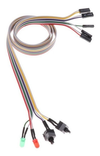 Imagem 5 de 6 de Cabo Interruptor Botão Power + Reset Com Led Rig Mineração