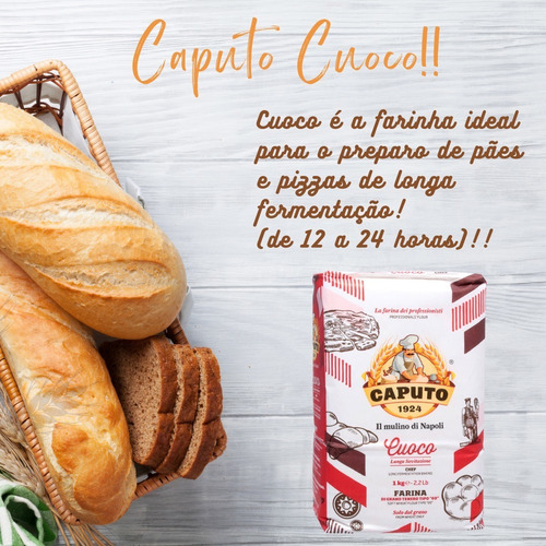 Imagem 4 de 5 de Farinha Caputo Tipo 00 Cuoco 1kg Italiana