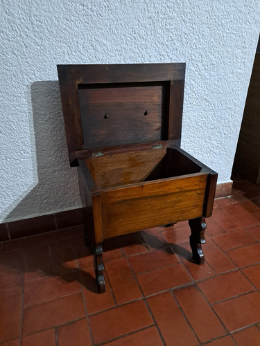 Zapatero Cajón Botinero Lustra Botas Antiguo Marrón Oscuro (Usado)