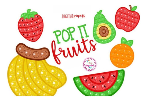 Kit Pop It Imagenes Cliparts Frutas Popit Imprimibles #803