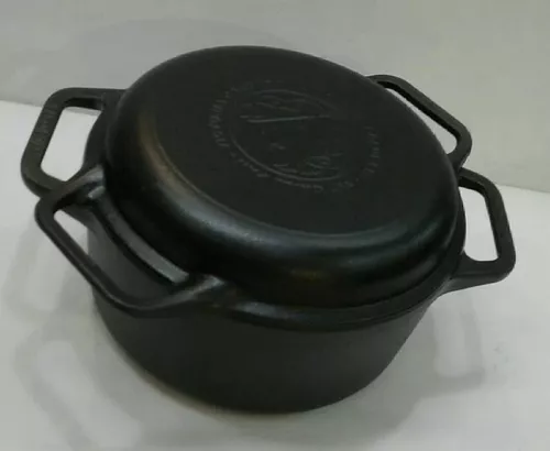 Olla de Hierro Fundido curado de 26 cm victoria con tapa de hierro