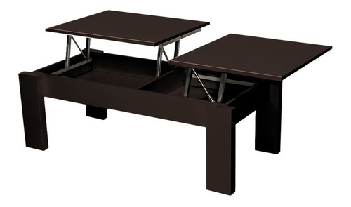 Mesa Ratona Twin Elevable Doble Laqueada Rebatible 