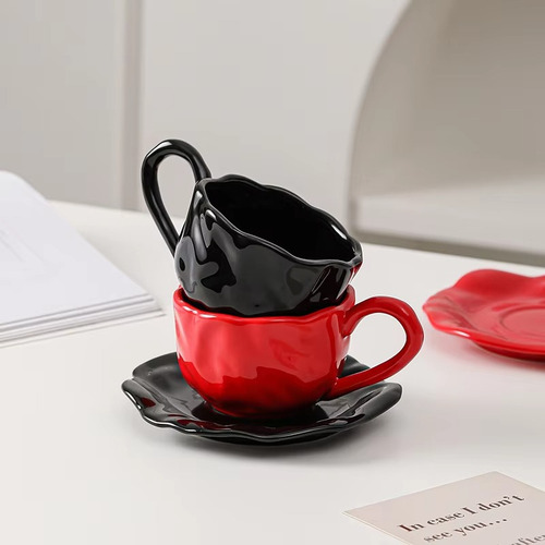 Taza De Café Rosa De Color Dopamina Para Té De La Tarde, Cer