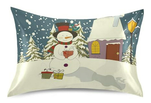 Fundas Almohada Copos Nieve Algodón Egipcio Blanca 20x26 