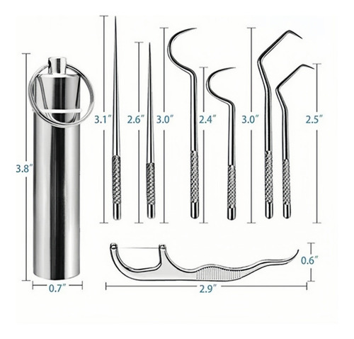 Conjunto De 7 Fios Dentais Para Limpeza Dos Dentes