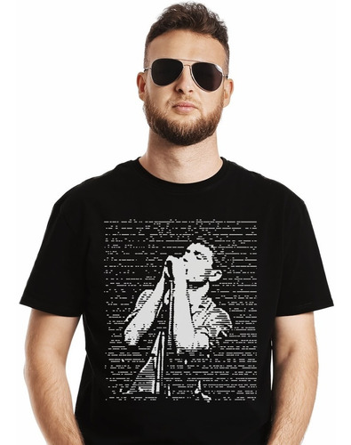 Polera Joy Division Ian Curtis Stencil Con Lineas Pop Impres