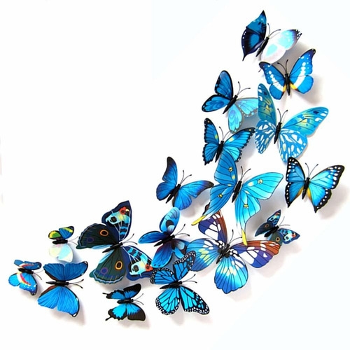 Jyphm 24pcs 3d Butterfly Wall Decals Removable Refrigerator 
