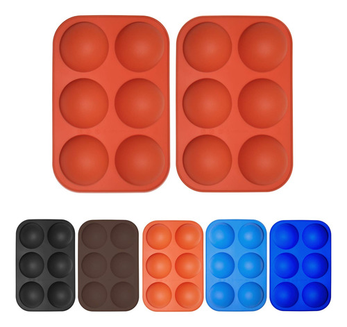 2 Mold Silicona 6 Agujero 2,6  Molde Pastel Para Hornear Bpa