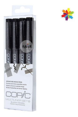 Copic Multiliner Set B Broad Liner 0.5 / 0.8 / Bs / Bm