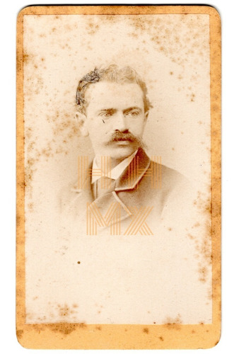 Foto Retrato Antiguo Personaje Histórico Mexicano Siglo Xix