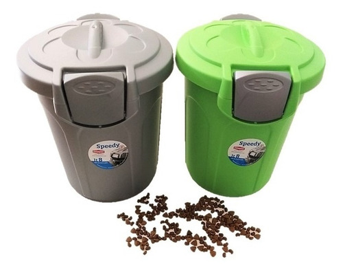 Imagem 3 de 7 de Container Pote Para Ração 23l (9,2kg Aprox) Tampa Hermética