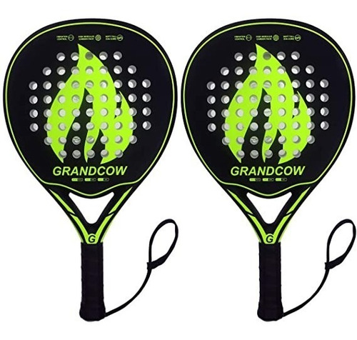 Raquetas Padel Grandcow Power Lite Flama Fibra Carbono 2pzs