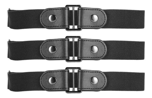 Cinturón Elástico, Conjunto De 3 Prendas Modernas Con Hebill