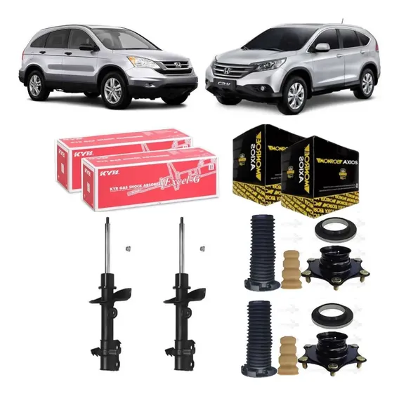Amortecedor Dianteiro Kayaba + Kit Axios Honda Crv 2007/2016