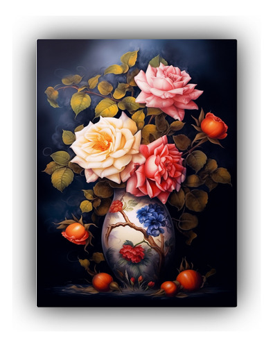 Arte De Pared Modernos Floreros Arreglos Florales 40x60cm