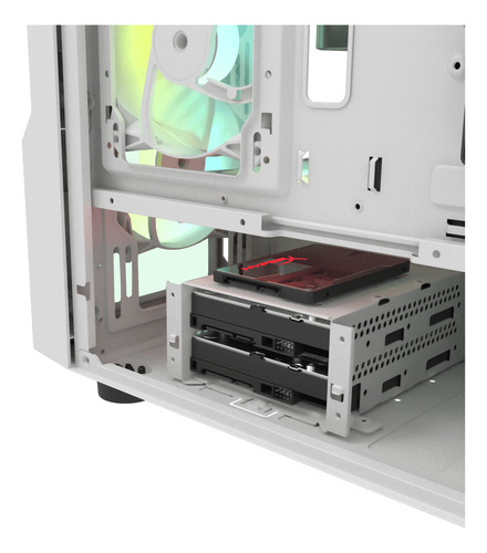 Gabinete Gamer Darkflash Dk431 Mesh E-atx 4 Fans A-rgb Incl Blanco
