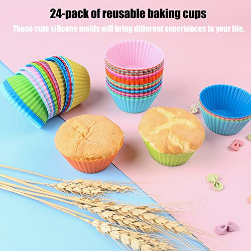 Juego De 24 Tazas De Silicona Para Hornear Cupcakes