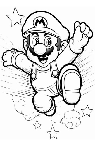 Dibujo Super Mario Bros Para Colorear