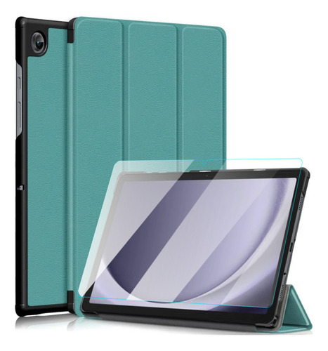 Kit Capa + Pelicula Vidro Para Samsung A9 Plus 11 X216 X210 Cor Azul-turquesa