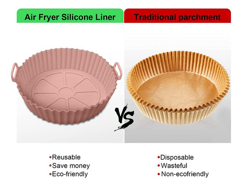 Olla De Silicona For Freidora De Aire, 2 Piezas,
