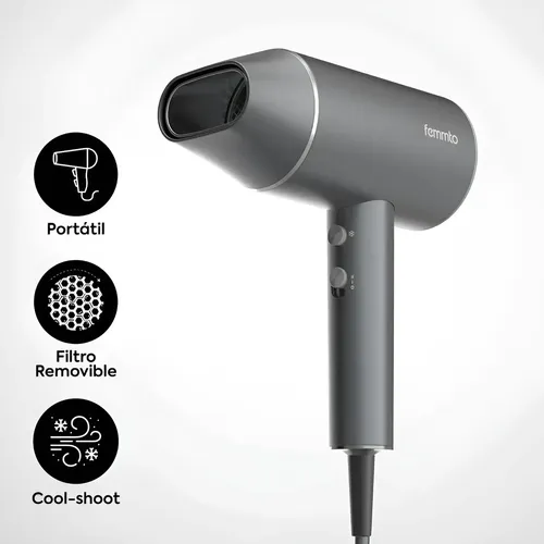 Secadora de Cabello Mini Pistola Secador Pelo Compacta 1800W Femmto Ventus Ligero