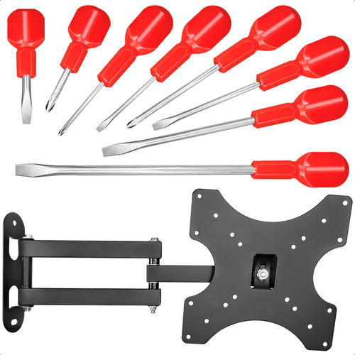 Suporte Articulado Universal Para Tv De 10 A 55 Polegadas Até 30kg Com 8 Chaves De Fenda E Philips