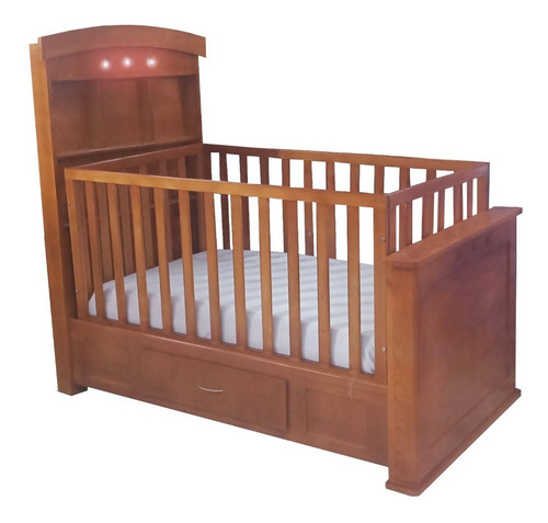 Cuna De Madera Para Bebe Junior Con Luz En Cabecera