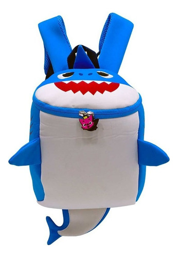Mochila Baby Shark 3018 Color Azul Diseño Alta Calidad 15l