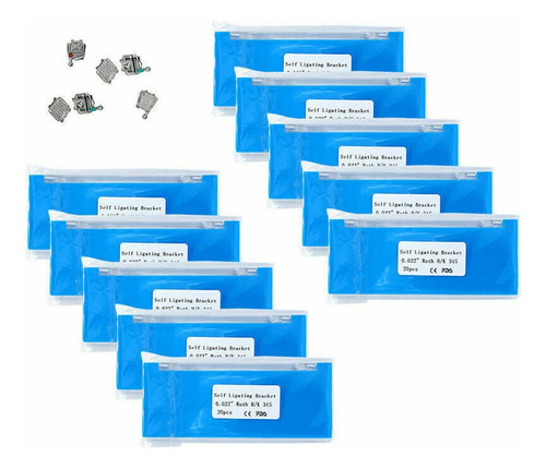 10 Soportes De Ortodoncia Autoligantes Dentales De 0,22 PuLG