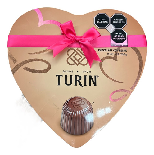 Lata Corazón Turin Chocolate De Leche 260 G