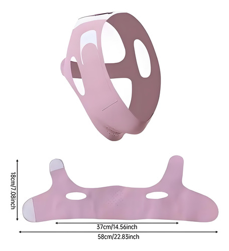 Mentonera Faja Forma V Oferta Reduce Arruga Papada Cachete Púrpura Claro
