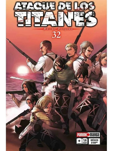 Ataque De Los Titanes 32, De Hajime Isayama. Serie Shingeki No Kyojin, Vol. 32. Editorial Panini, Tapa Blanda En Español, 2020