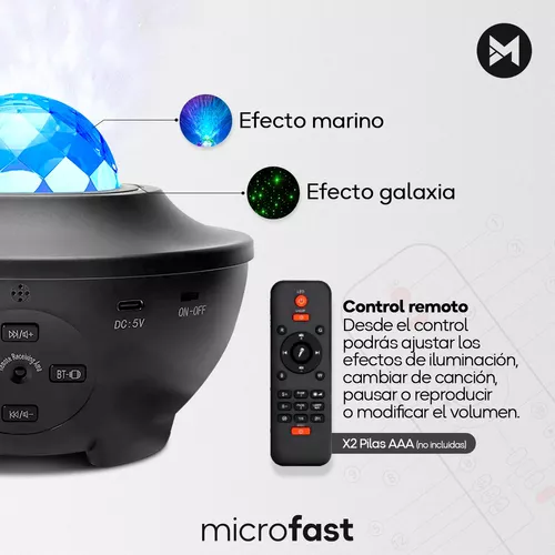 Proyector Lámpara Galaxia Rgb Parlante Bluetooth Música 5v