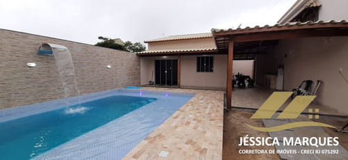 Imagem 1 de 10 de Casa De 2 Quartos, Área Gourmet E Piscina Em Unamar - Jmc.81