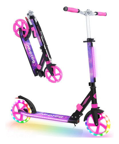 Scooter Para Niños Con Luz Led Altura Ajustable Plegable