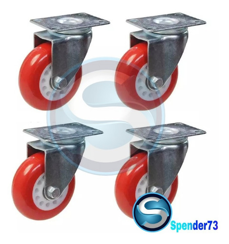 Imagen 1 de 4 de Ruedas 50mm Pack X 4 Unidades Giratorias