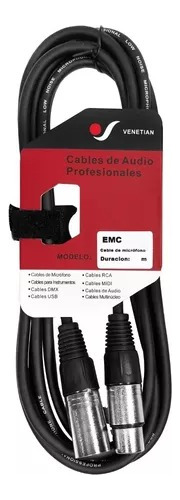 Cable Xlr Canon 10 Metros Venetian Emc0110 Profesional