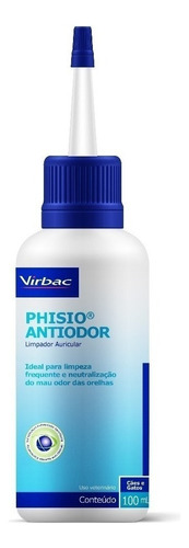 Phisio Limpador Auricular Anti-odor 100ml Virbac